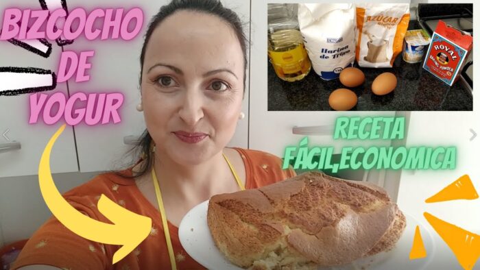 🍰BIZCOCHO DE YOGUR/FREIDORA AIRE,RECETA SENCILLA ECONÓMICA,FÁCIL🍰BUENISIMA😋