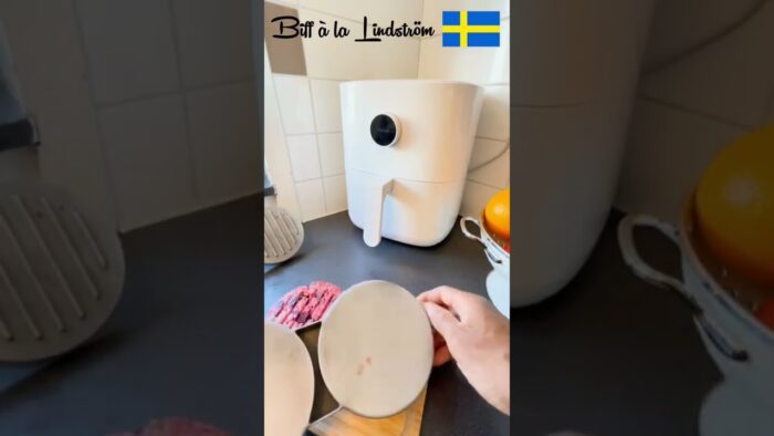 Bistec à la Lindström en la freidora de aire de Xiaomi, receta tradicional sueca.
