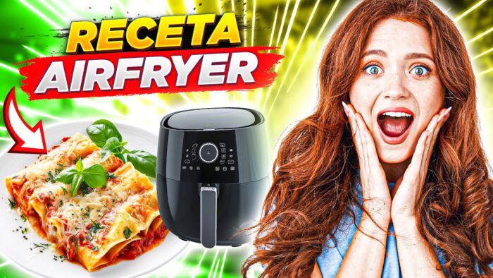 CANELONES De Pollo y Verdura EN AIRFRYER | Recetas Freidora De Aire 🍗🌽🍽️