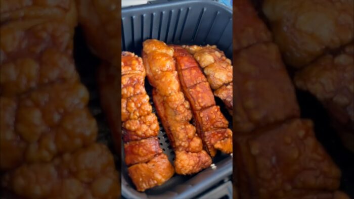 Chicharron carnudo en freidora de aire