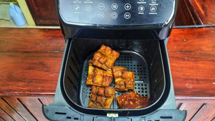 Como hacer CHICHARRONES en la AIR FRYER 🐷 Receta rápida en la Freidora de Aire