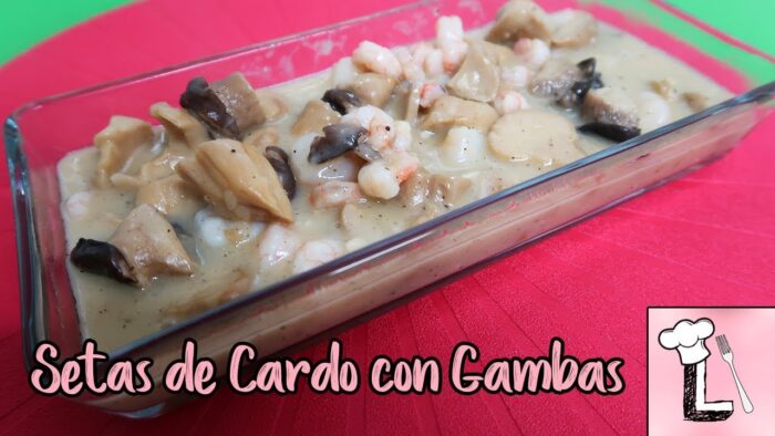 Como hacer SETAS DE CARDO CON GAMBAS | Receta Thermomix