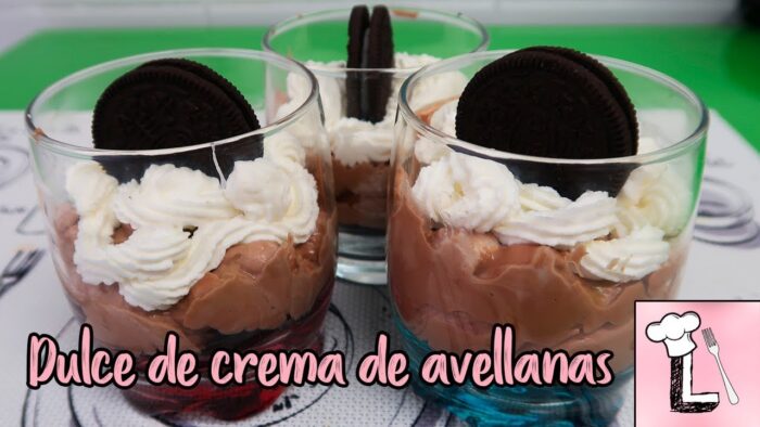 Como hacer Vasitos de Crema de Avellanas y Oreo | Receta Thermomix