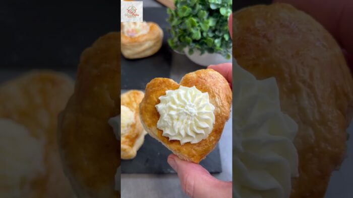 Corazones de hojaldre en la freidora de aire, rellenos de dulce o salado #airfryer  #recetas