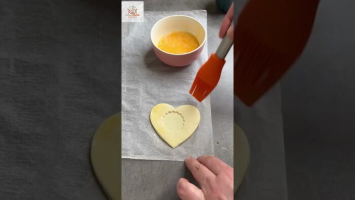 Corazones de hojaldre rellenos para San Valentín, hechos en freidora de aire #airfryer  #recetas
