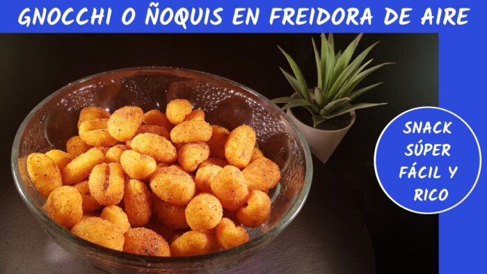 Gnocchi o ñoquis en freidora de arie 9 en 1 lidl. ¡Snack crujiente y fácil!
