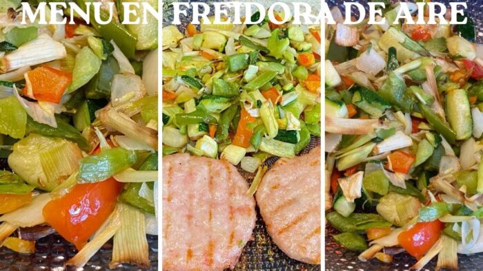 MENU: HAMBURGUESAS Y VERDURAS, CON FREIDORA DE AIRE, DOBLE RESISTENCIA DE CECOTEC!!