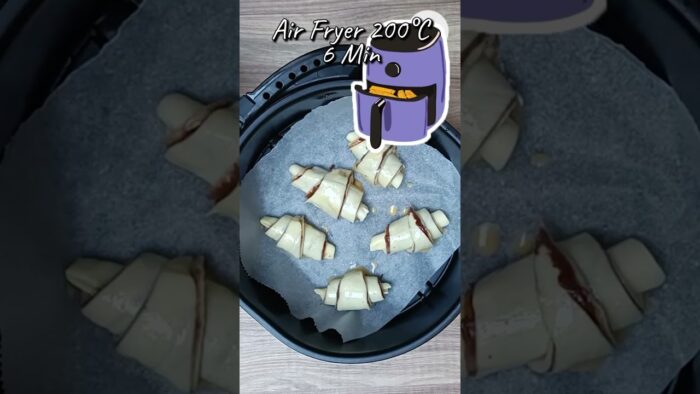 Mini croissants de Nutella en 6 minutos en Air Fryer o freidora de aire!! 👏👏