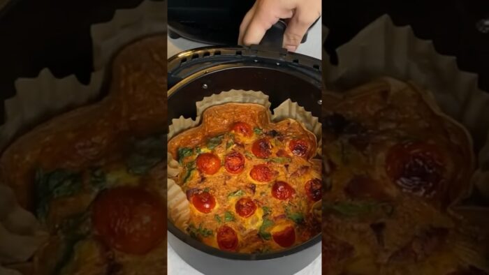 Omelette frittata in tortillas nest  air fryer recipe #airfryer #omelette #hacks #tips