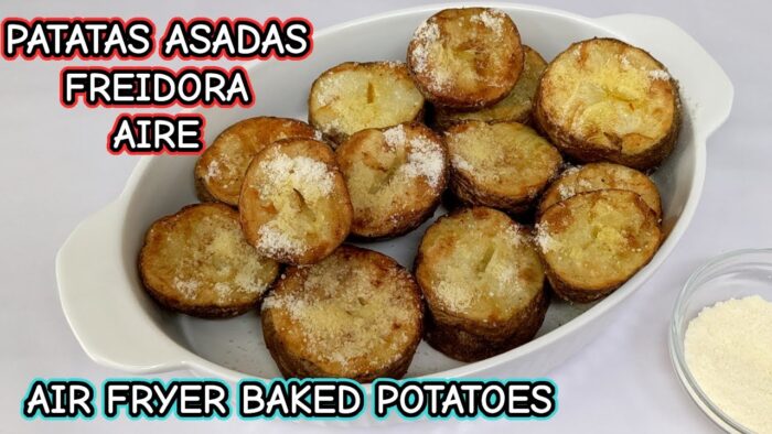 PATATAS ASADAS con QUESO – FREIDORA de AIRE – AIR FRYER CHEESY BAKED POTATOES – # 90