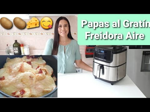 Papas al Gratín Freidora Aire | Patatas Gratinadas Freidora Aire