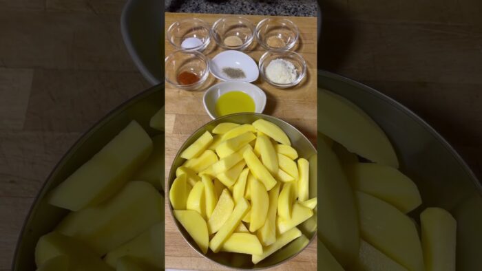 Patatas gajo en freidora de Aire 🥔 #libredegluten #receta #singluten #freidoradeaire