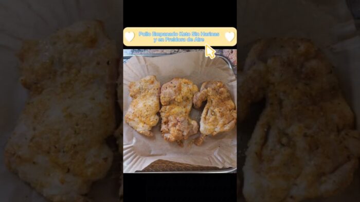 Pollo Empanado Keto Sin Harinas y en Freidora de Aire #keto #ketoespaña #ketofood #airfryer