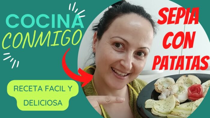 🥟RECETA/SEPIA CON PATATAS🥔 FREIDORA DE AIRE,fácil,rápido,barato