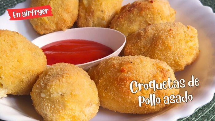 Receta de APROVECHAMIENTO | CROQUETAS de POLLO ASADO en AIRFRYER |