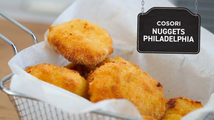 Receta de Nuggets de pollo con queso Philadelphia en freidora de aire Cosori
