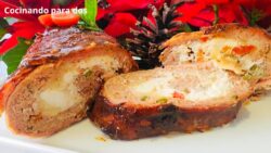 Rollo de navidad en freidora de aire, la segunda de 6 recetas de navidad|Cocinando para dos