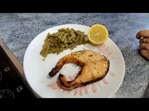Salmón a la mantequilla y miel en freidora de aire