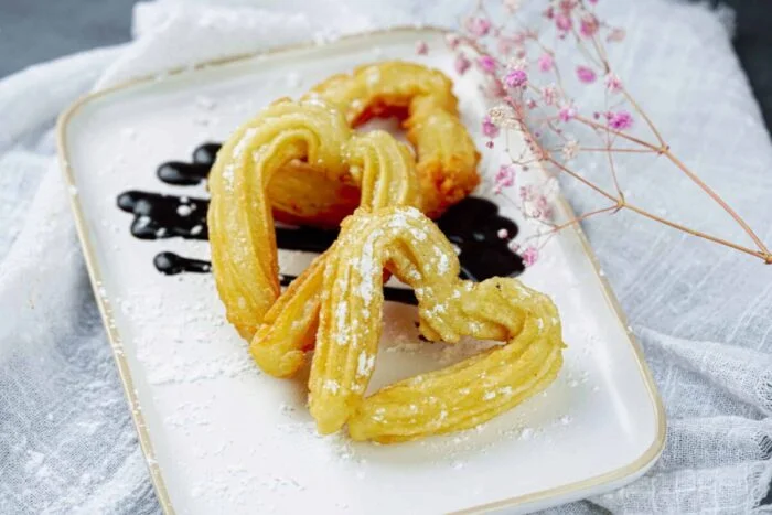 Churros con forma de corazón