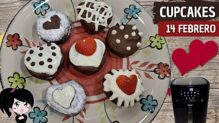 cupcakes fáciles y rápidos en freidora de aire #airfryer #14defebrero #freidoradeaire