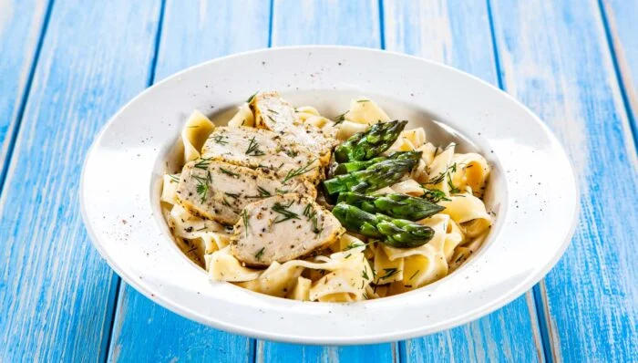Receta de paccheri con acelgas y merluza