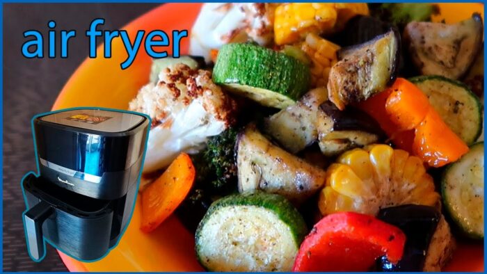 vegetales en la freidora a vapor receta saludable en air fryer | la chef