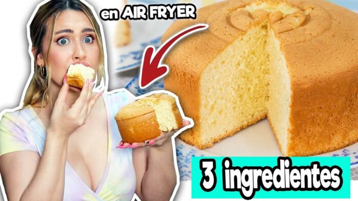¿PODRÉ HACER EL FAMOSO PASTEL SUPER ESPONJOSO EN MI AIR FRYER? Con Sólo 3 Ingredientes!!