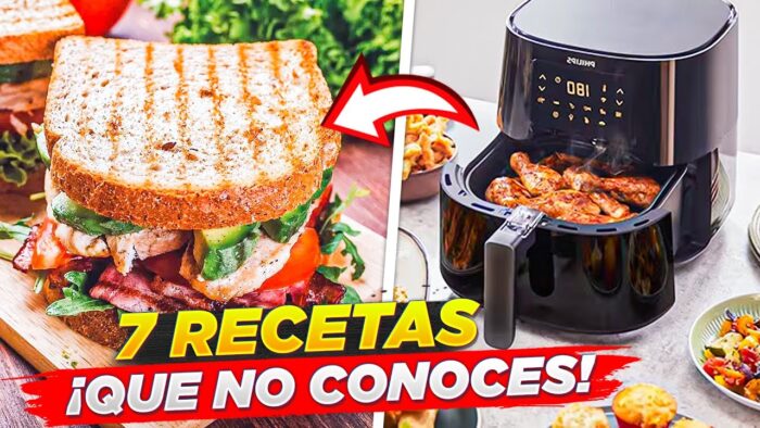 7 RECETAS Freidora De Aire | Recetas SÁNDWICHES Saludables 🥪🍃