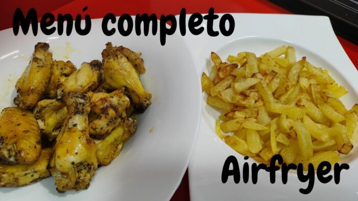 ALITAS CON PATATAS EN FREIDORA DE AIRE #cosori #cosoridualbasket
