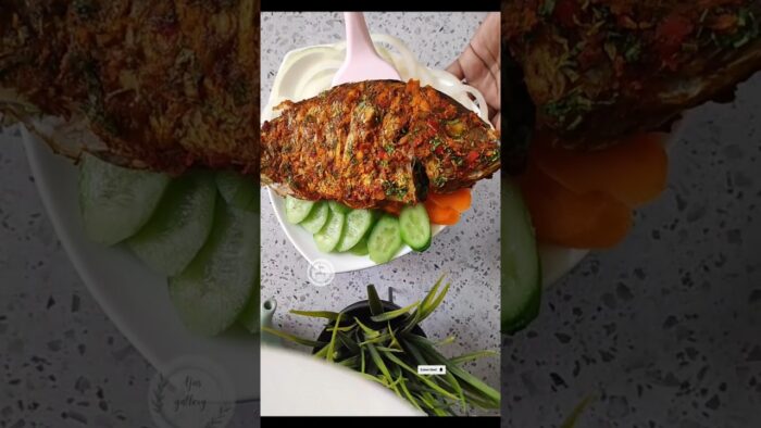 Air fryer whole fish fry recipe / Eazy Air fried Cooked Fish #short