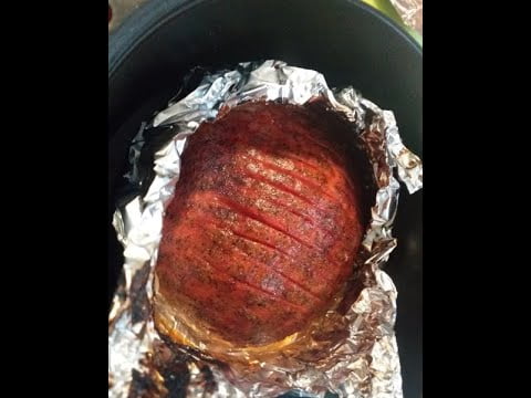 Airfryer glazem ham/ jamón glaseado en freidora de aire #airfryerrecipes #airfryerham