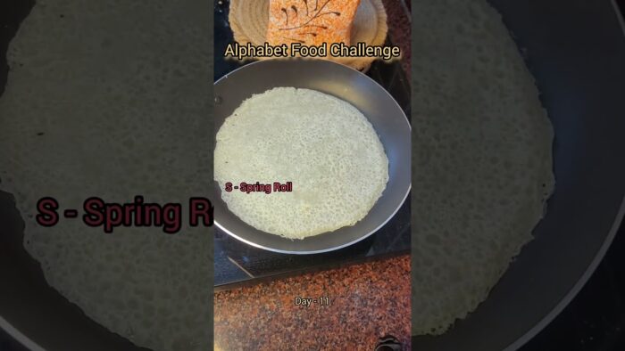 Alphabet Food Challenge | day 11 | spring roll recipe in air fryer #shortsvideo #viral #recipe