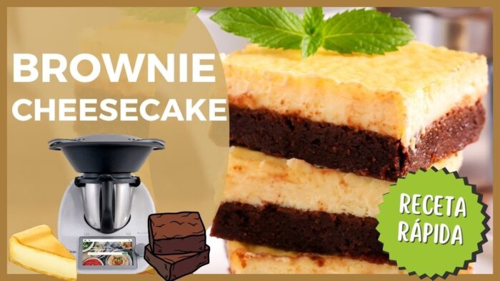 BROWNIE de CHEESECAKE 🧀​ con THERMOMIX ✅ | La MEJOR 🤩​ Tarta de QUESO con BROWNIE de CHOCOLATE 🍫​🥧​