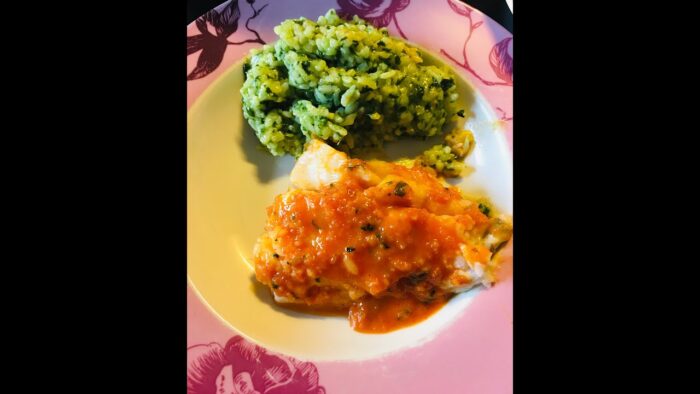 Bacalao con arroz verde #receta  #thermomix