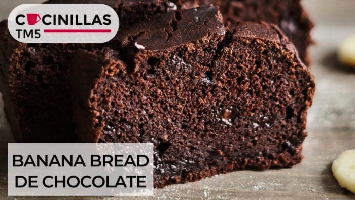 Banana Bread de Chocolate | Bizcocho integral de Plátano con Chocolate | Recetas Thermomix