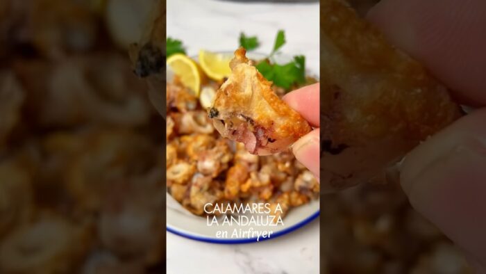Calamares a la andaluza airfryer😋#mapetitebouchee #receta #recetas #viral #calamares