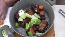 Caldo de Costilla de Res en Freidora a Aire