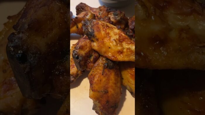 Chicken tikka wings air fryer recipe #shorts #chickenwings #airfryer #tikka #youtubeshorts #nooil