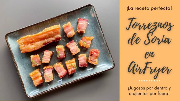 Cómo hacer TORREZNOS o CHICHARRONES EN FREIDORA DE AIRE🥓 Jugosos y CRUJIENTES🤤