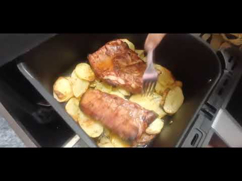 Costillas adobadas en freidora de aire