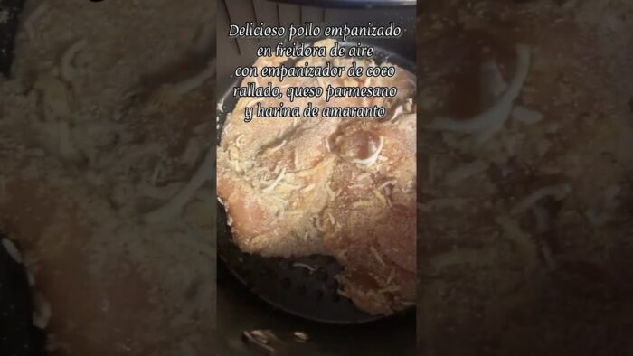 Delicioso pollo empanizado en freidora de aire #recetassaludables #recetasfaciles #recetascaseras
