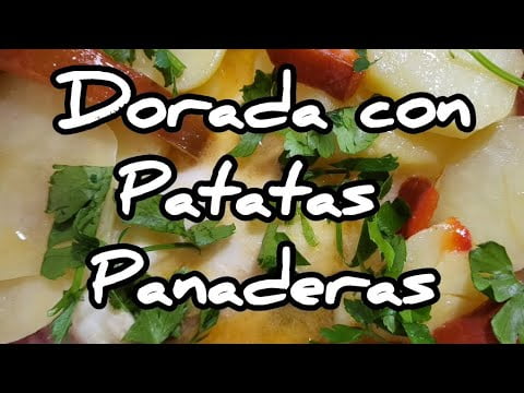 Dorada con patatas panaderas. Receta con #tm6, #thermomix, @quehacemoshoybylore