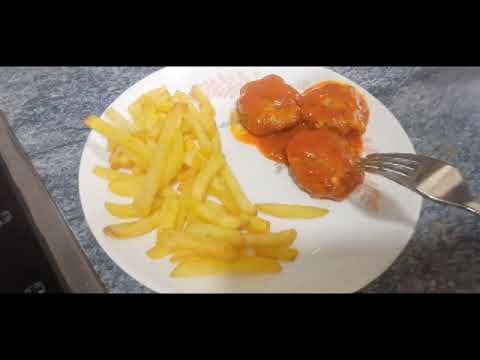 Filetes rusos en salsa en freidora de aire
