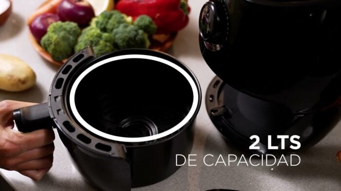 Freidora de Aire Gadnic F2.0 Sin Aceite 2Lts 1000w Comida Saludable Convección