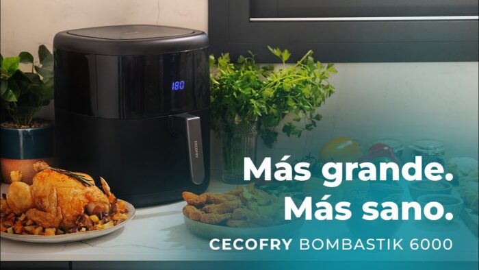 Freidora sin aceite Cecofry Bombastik 6000 airfryer digital y compacta de 6 L de capacidad