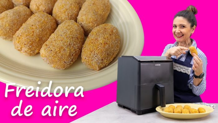 ✅ Las MEJORES🥇Croquetas en #freidoradeaire con huevo y jamón #cosori