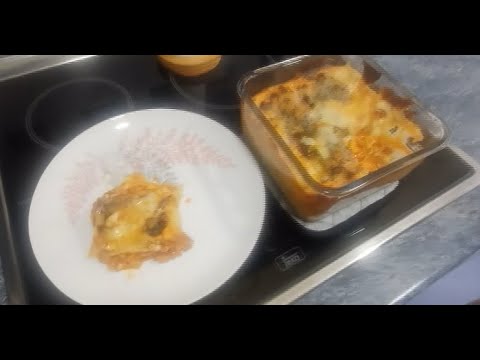 Lasaña gratinada en freidora de aire fácil