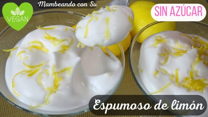MERENGUE VEGANO DE LIMÓN 🔺¡VEGANO y SIN AZÚCAR!🔺 Con ayuda de MAMBO 🍋🍸🥄