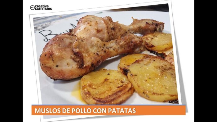 Muslos de pollo con patatas