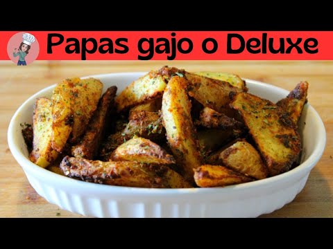 Papas gajo o deluxe. En freidora de aire.